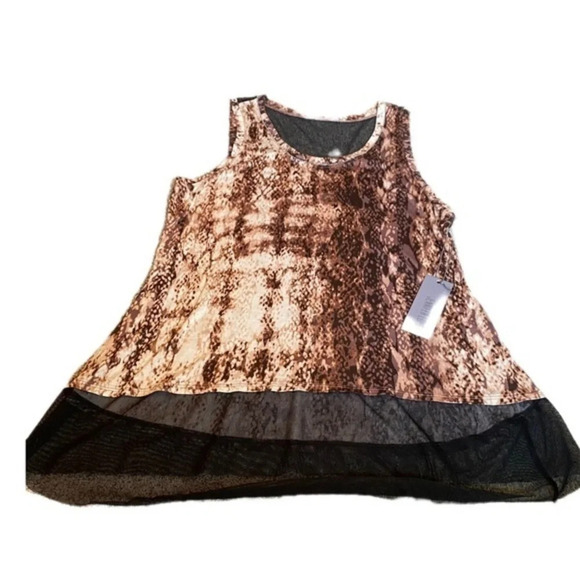 Jennifer Lopez Tops - Jennifer Lopez Women's Large Snake Brown/ Black Print Tank Top